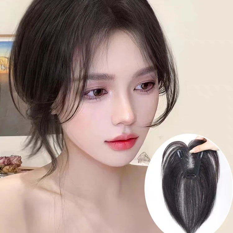 杰“柔轻纱”，超薄手织款，全真发遮盖白发补发片v