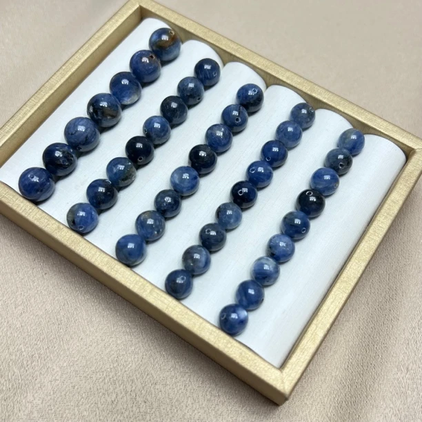 【晶澜月】T014天然蓝晶石通孔单珠 多样性发其一