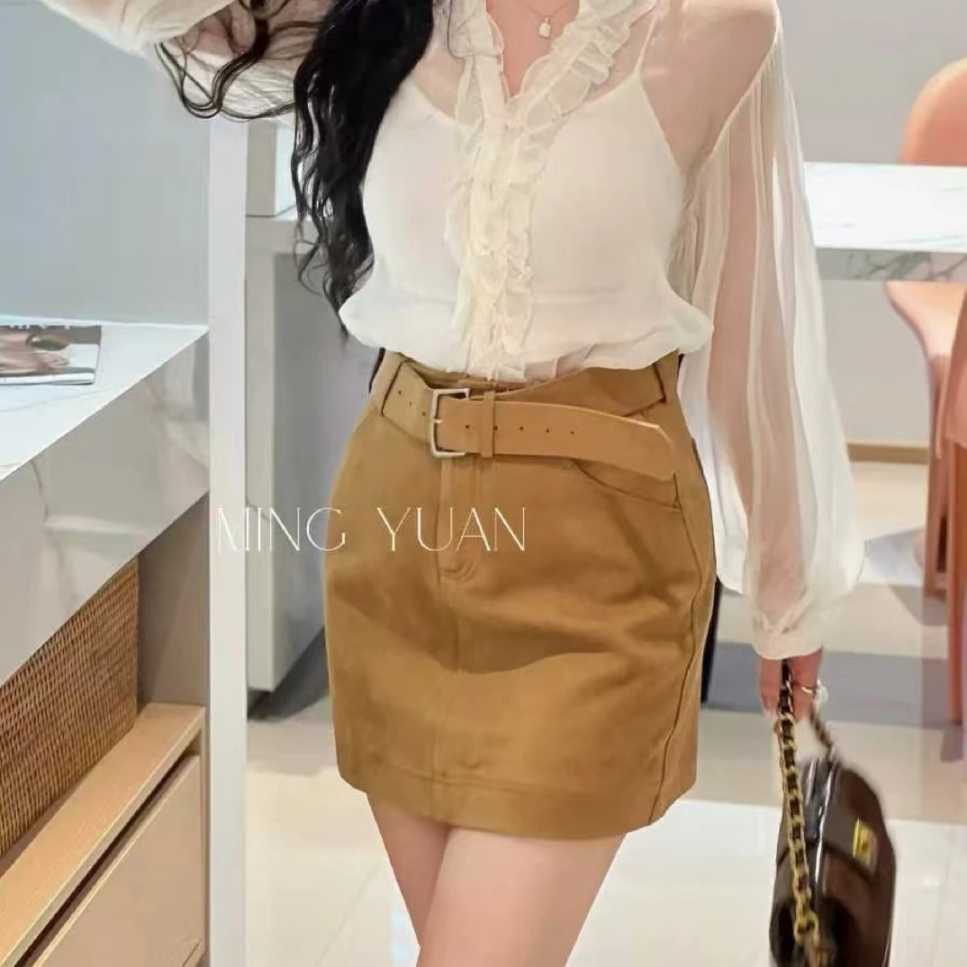 A字半身裙秋季气质单品012