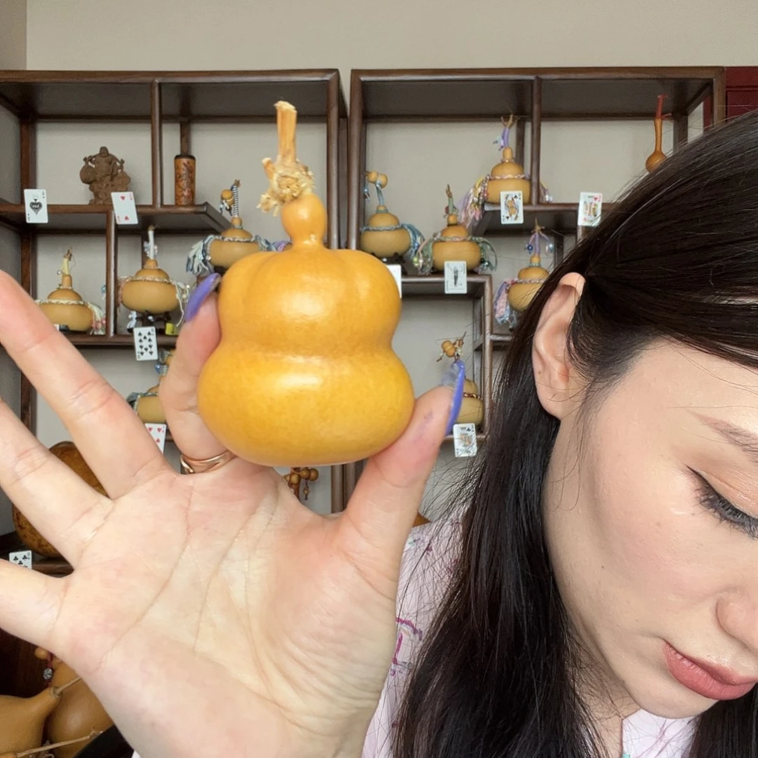 *****熊猫脸钱袋子葫芦把件