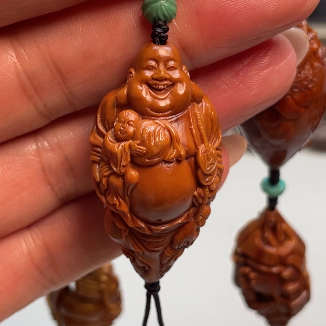 吊坠橄榄核周老师三子弥勒