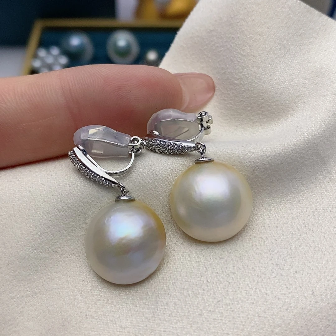 【闪购商品】拼合珍珠（马贝珠）耳饰未镶嵌耳夹
