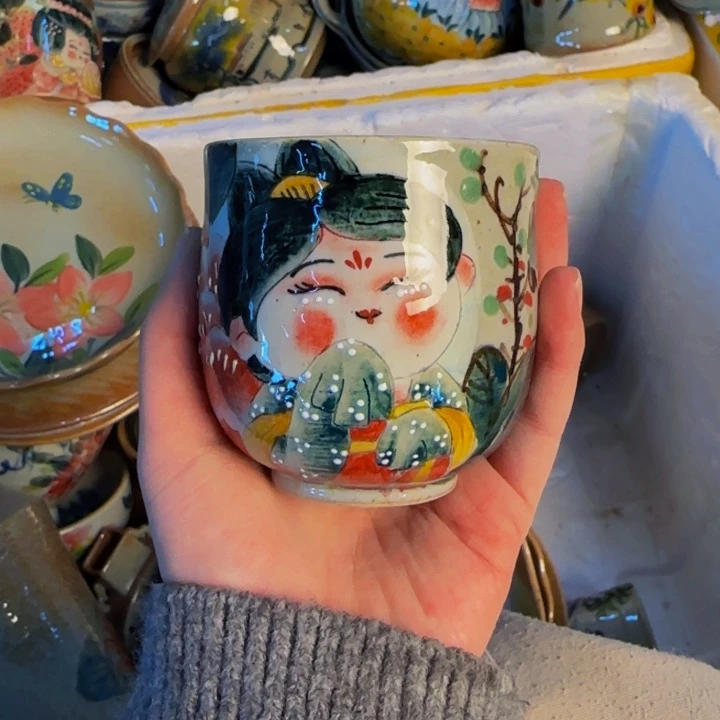 瓷片景德镇陶瓷手工手绘