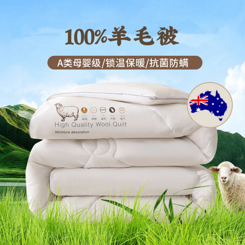纯羊毛被芯母婴级学生宿舍加厚棉被秋冬被羊绒被礼品被子工厂批发
