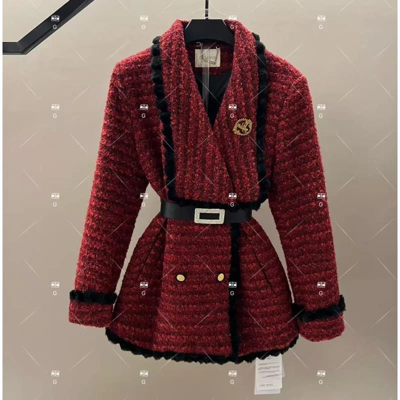 秋冬气质小香风时尚设计师中长款羽绒服 QD-2025550