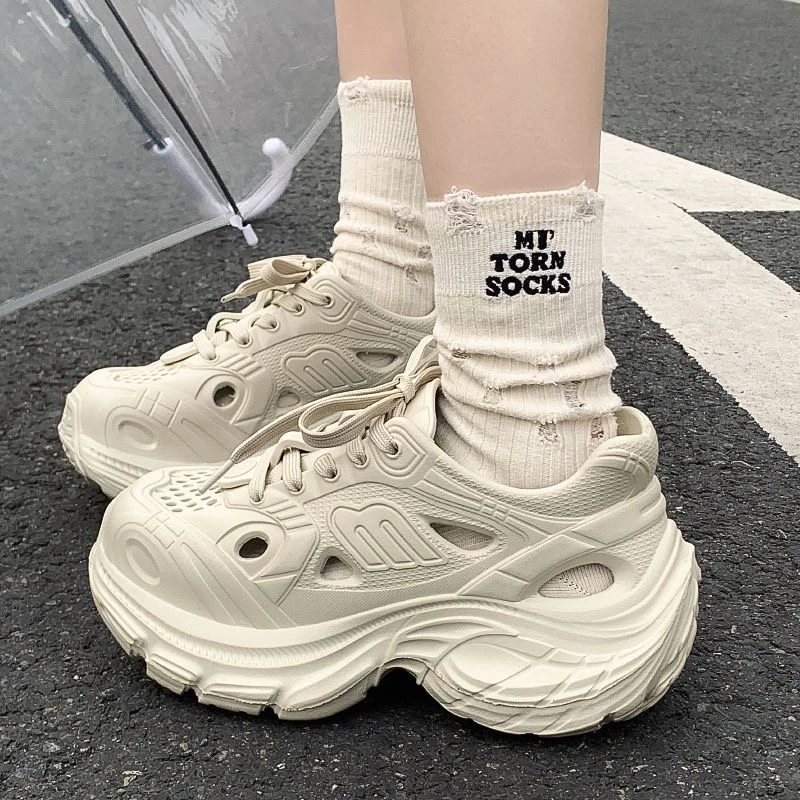 【品牌微瑕疵】夏季爆款透气厚底运动休闲开车老爹洞洞涉水沙滩鞋