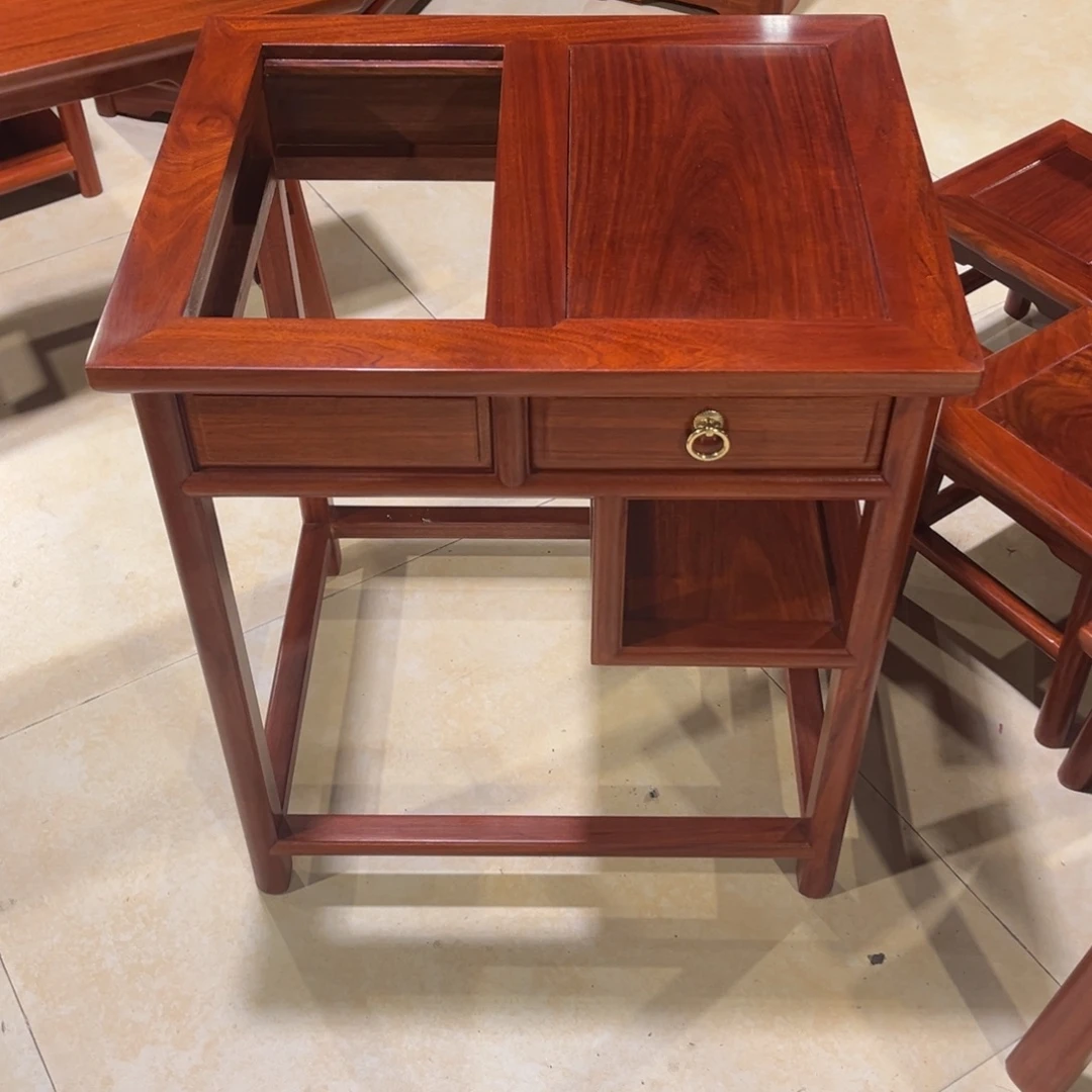 开***陈花梨木类案台缅甸花梨木茶水柜