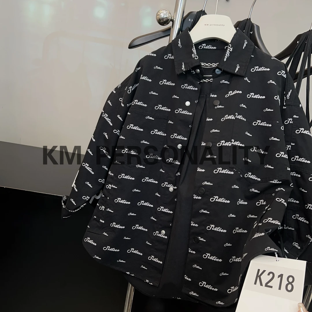 KM PERSONALITY 2025 新款 春季儿童满印衬衫外套 218