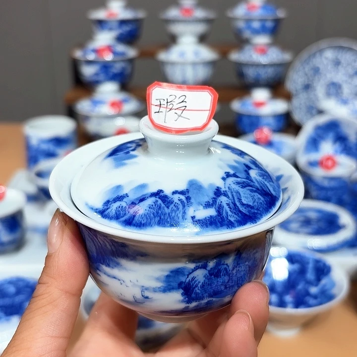 景德镇纯手工手绘盖碗