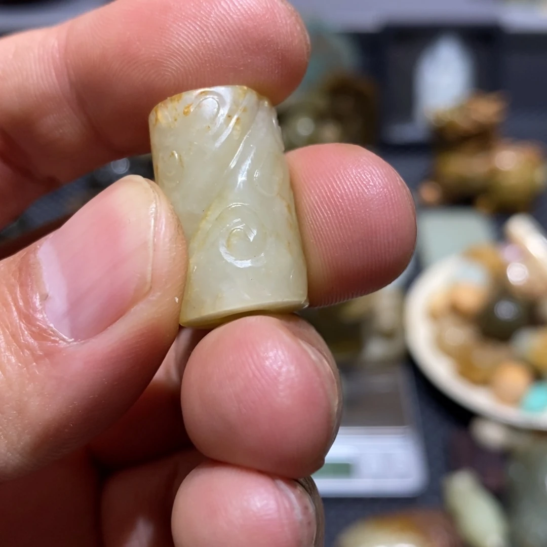 和田玉（糖玉）颈饰未镶嵌手****5