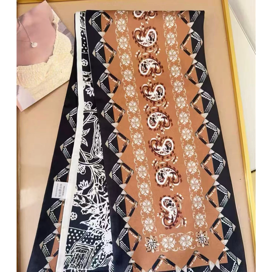 pd【复古佩里斯腰果】新中式长条装饰职业领巾气质时尚飘带