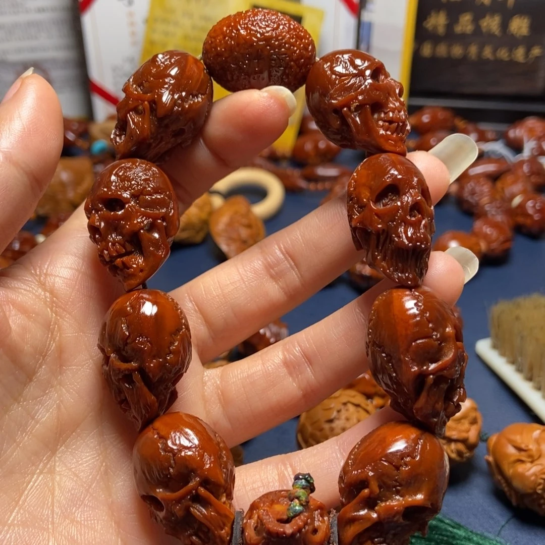 炸***儿橄榄核手串/手链回血骷髅