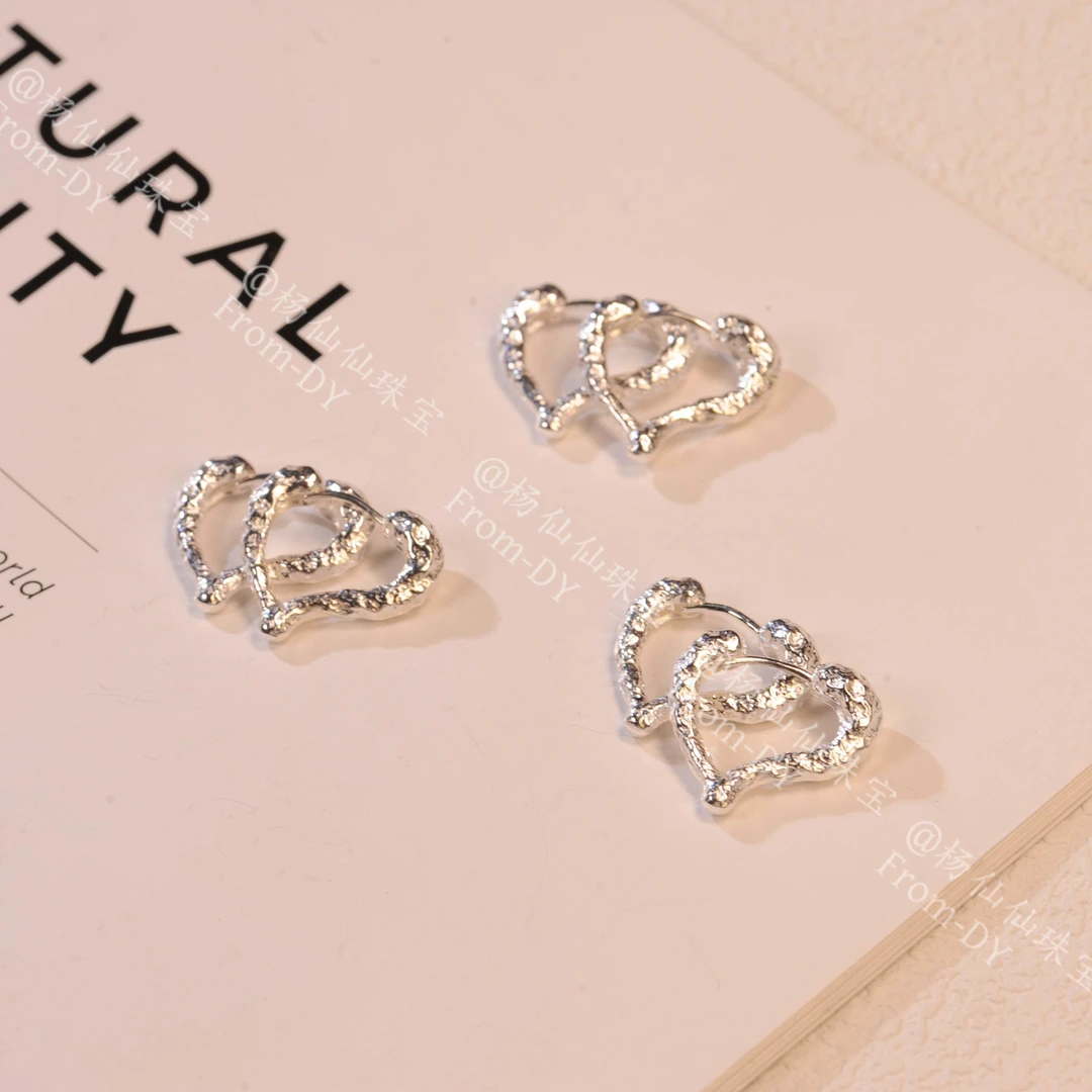 925银耳饰 【杨仙仙珠宝】“糖心”S925银耳环-多样性发其一X1490自发