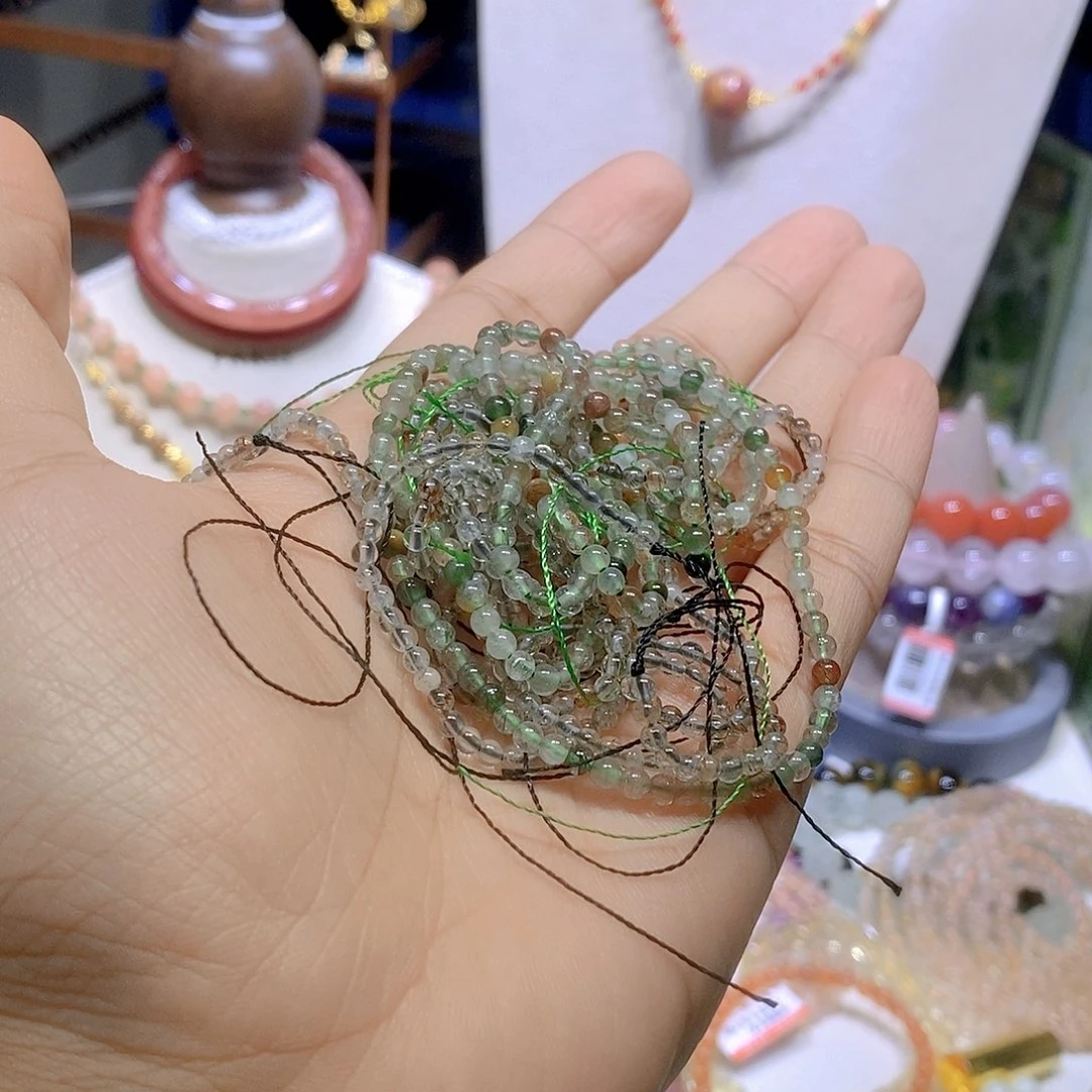 水晶未镶嵌珠宝半成品5条