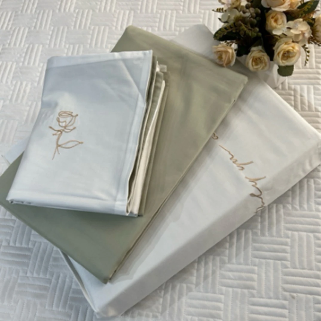 丽枫长绒棉刺绣四件套加大220*240微瑕～M647