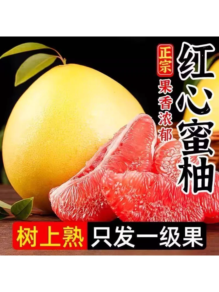 三红蜜柚福建平和琯溪红心密柚子新鲜现摘漳州馆琯溪柚官溪肉水果