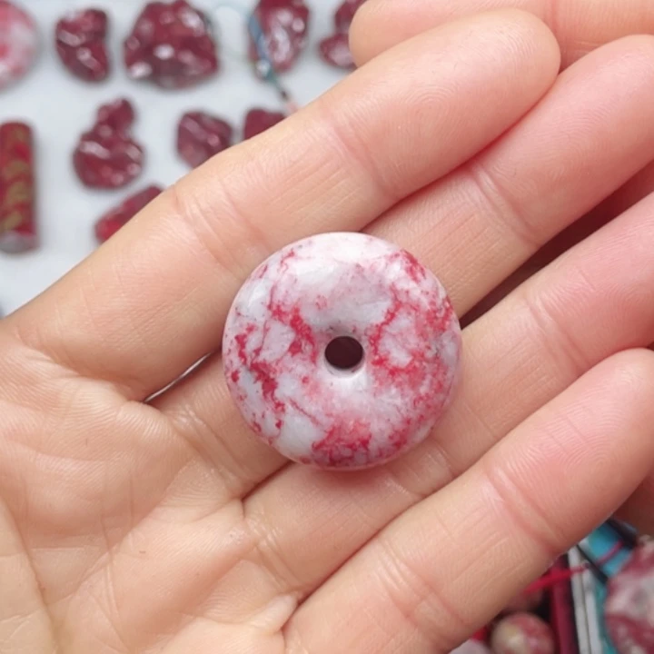 九***筒天然辰砂原石原切