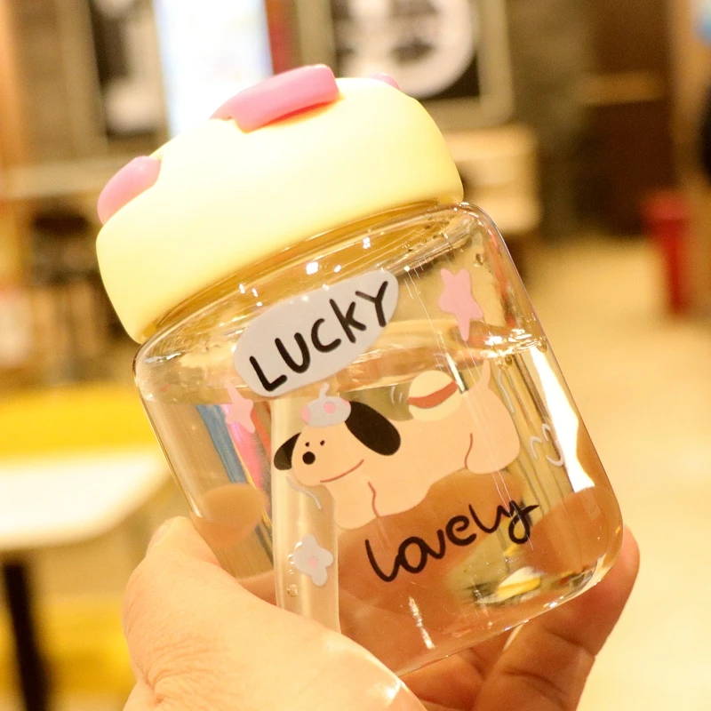 大肚水杯高颜值ins学生党可爱迷你小巧女生塑料吸管杯防摔便携式