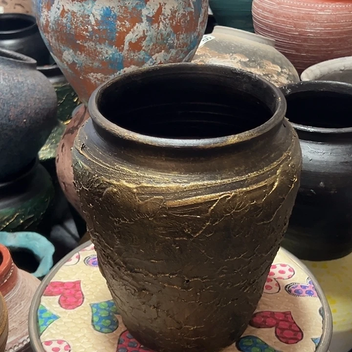 粗陶盆默认打孔高23口16