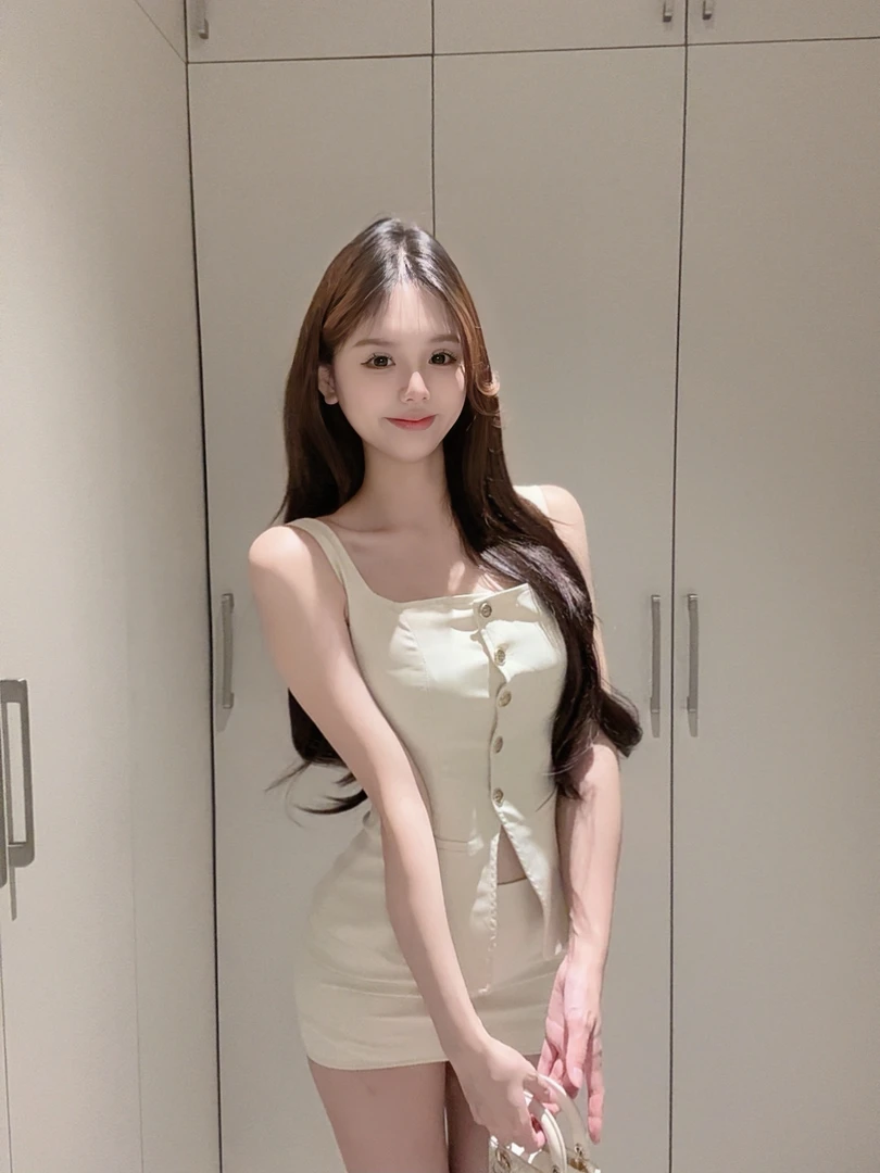 【CUTE专属】辣妹减龄洋气时髦背心上衣女短款防走光半身裙套装