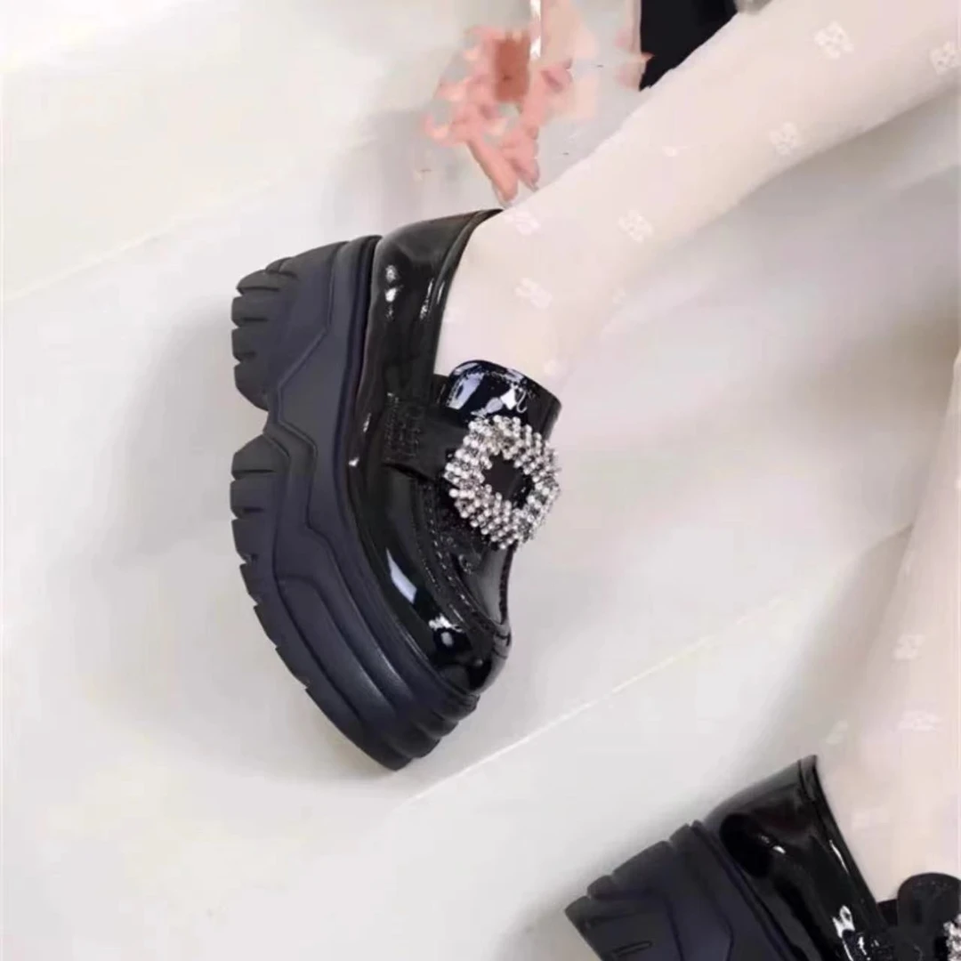 现货B1｜真皮羊里垫厚底乐福女｜拍小一码｜878