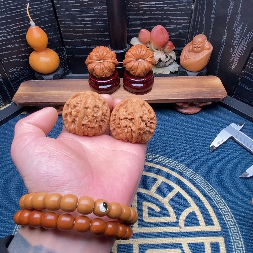 吊坠文玩核桃红锦鲤45尺