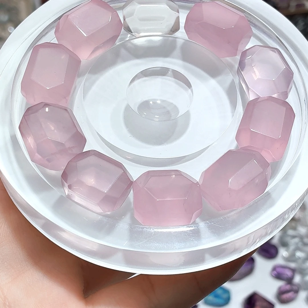 未镶嵌珠宝半成品水晶粉水手串可单出