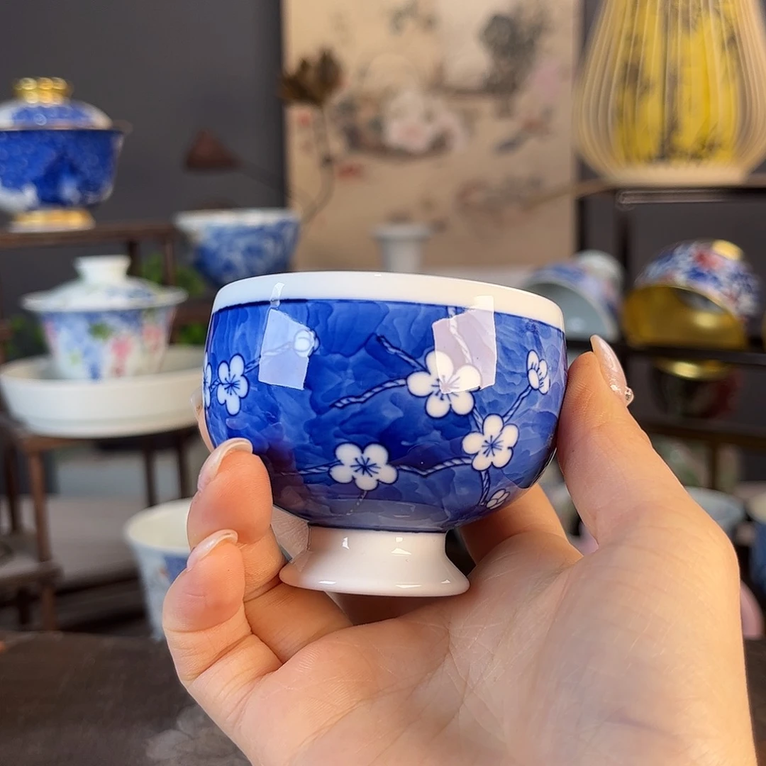 摆件景德镇陶瓷茶杯多人