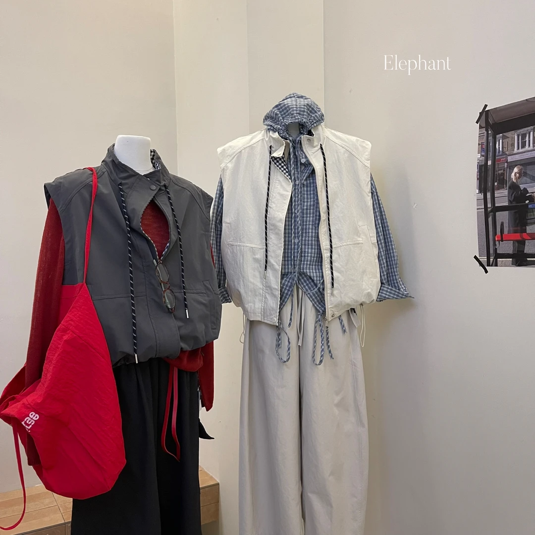 大象@10027 韩系简约高级立领马甲 8-13