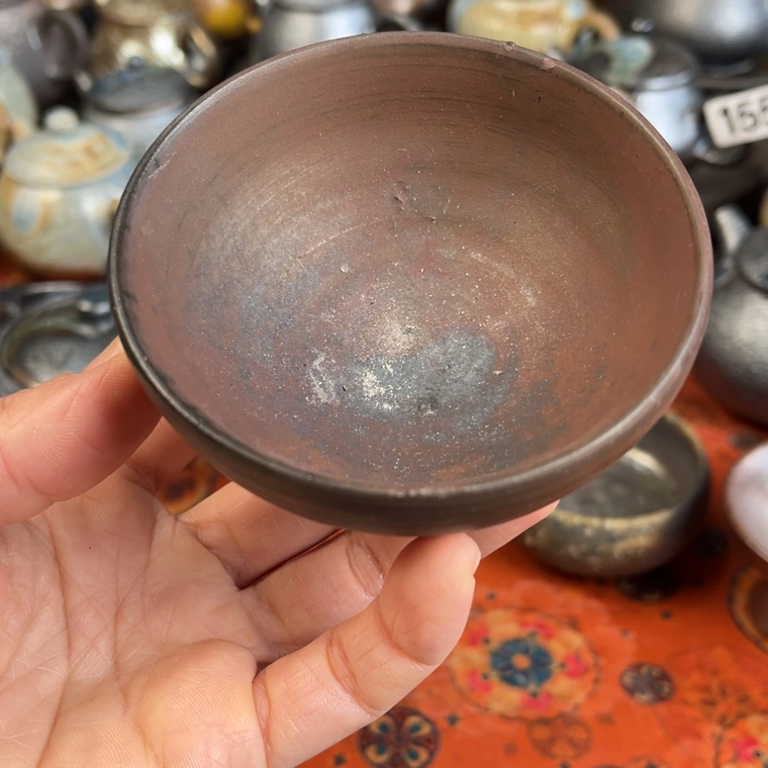 柴烧茶器主人杯杯柴烧