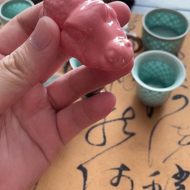 ****云手工艺品琉璃龙泉青瓷茶宠