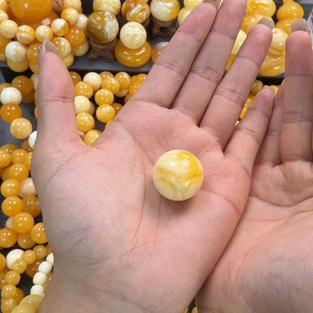 蜜蜡未镶嵌珠宝奇石25mm 9.3g