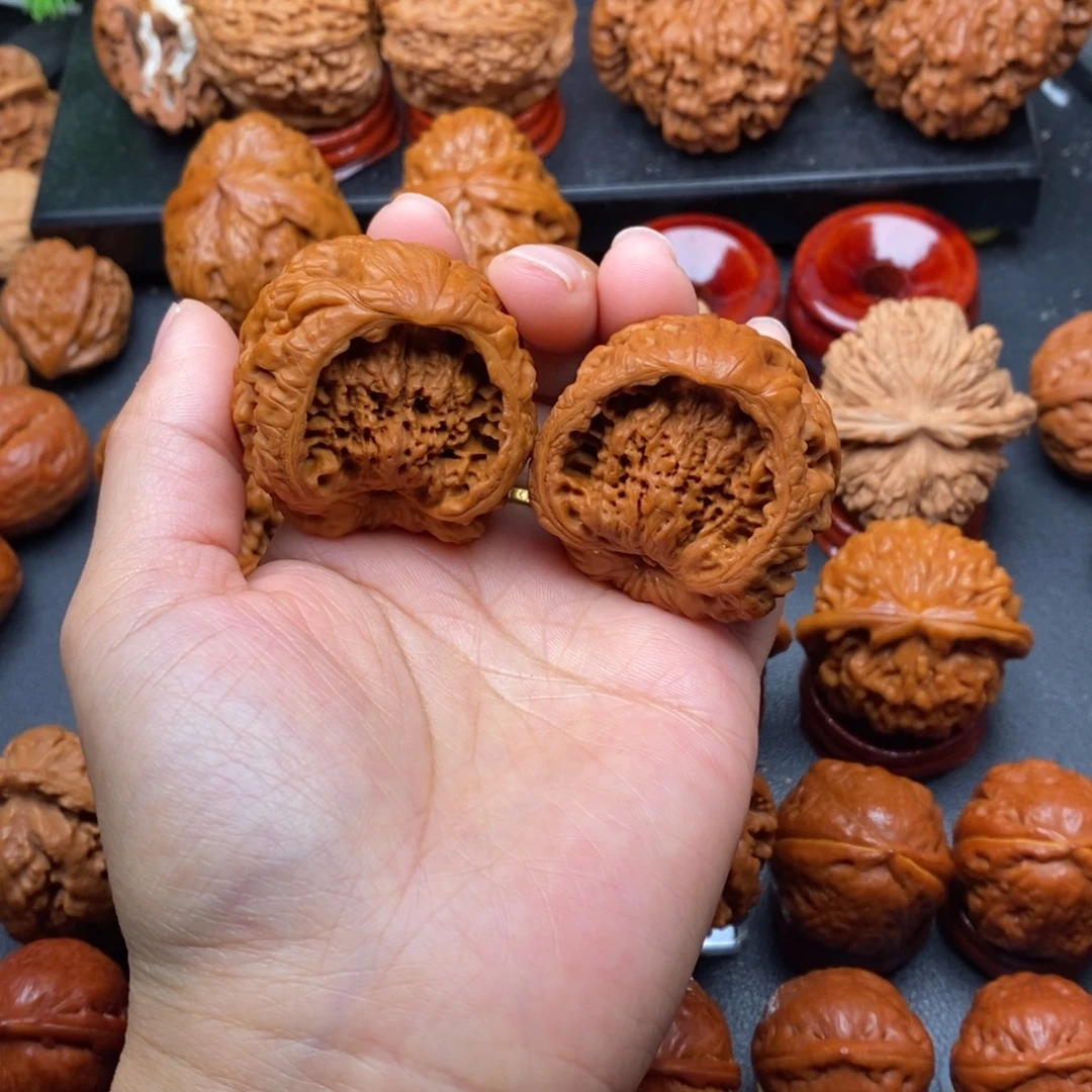 把件文玩核桃蛇头