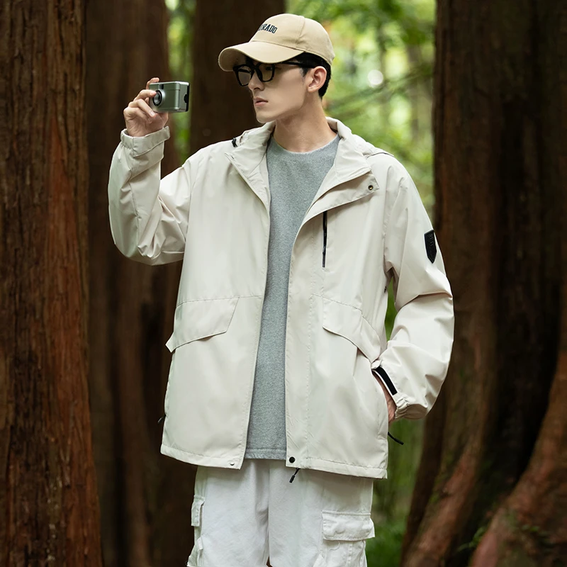 防风情侣爆款冲锋衣宽松冬季休闲夹克保暖棉服工装连帽秋冬可叠穿