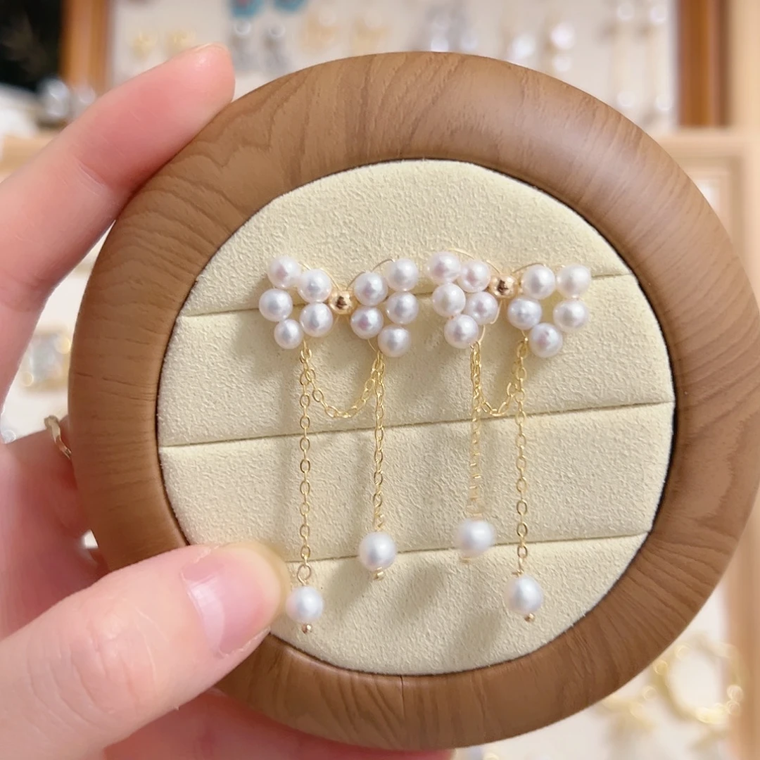 银S925镶嵌淡水珍珠原创手作