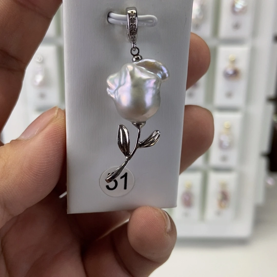 吊坠(不含链)合金淡水珍珠