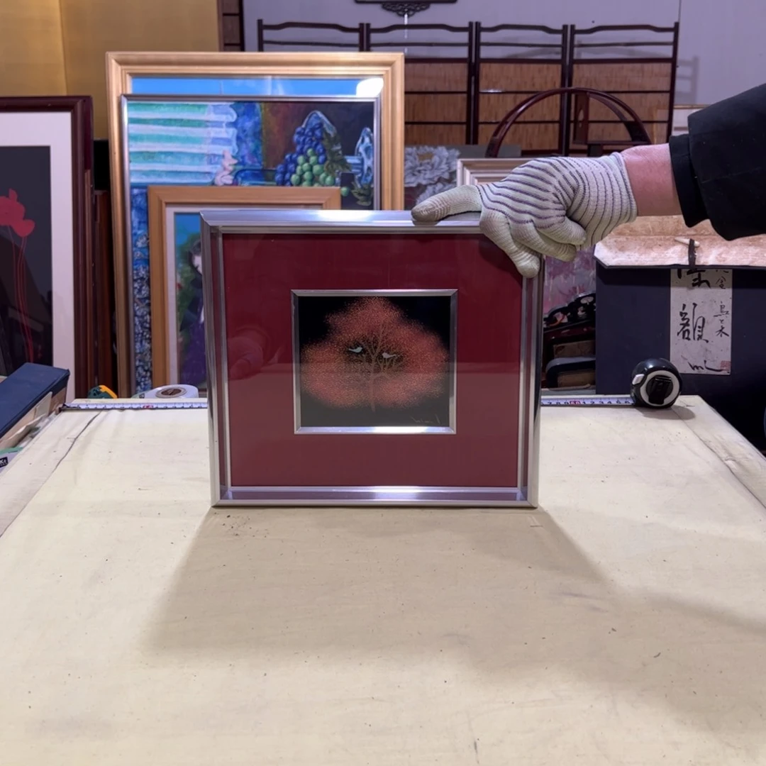 绘画淬**2屏风框画茶空间设计