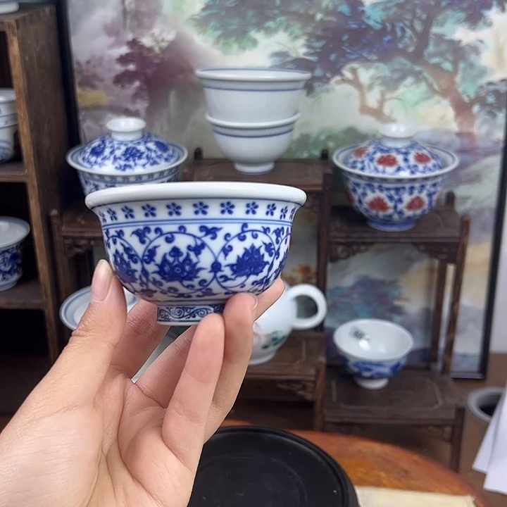 其他瓷缠枝莲小压手