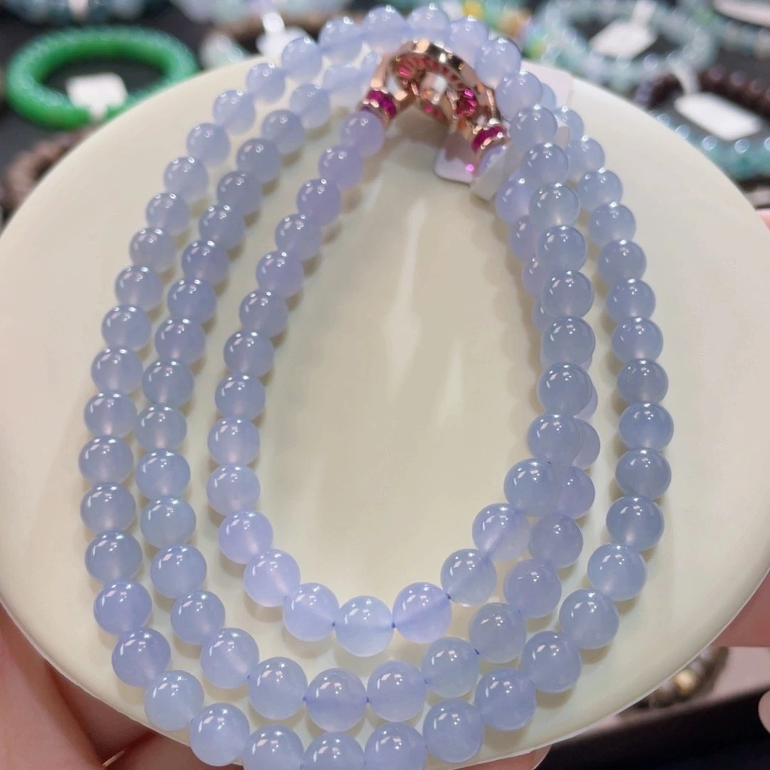 未镶嵌手链翡翠渐变冰紫 超值