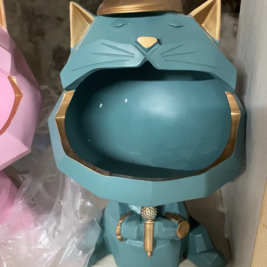 树脂蓝色大嘴猫11111