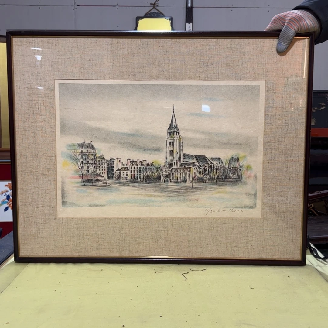 绘画可*屏风框画茶空间设计