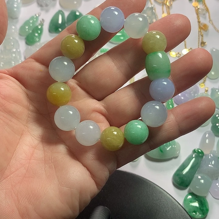 翡翠未镶嵌手链天然翡翠