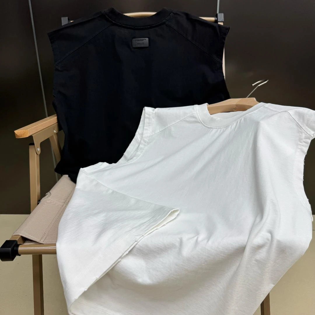 【重磅背心】夏季运动休闲背心重磅纯棉潮牌无袖设计款