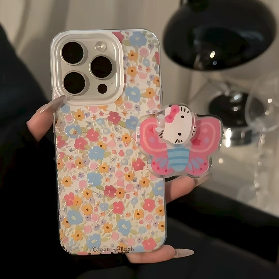 双层IMD适用于苹果/华为/小米/oppo/vivoins满屏花束蝴蝶is手机壳