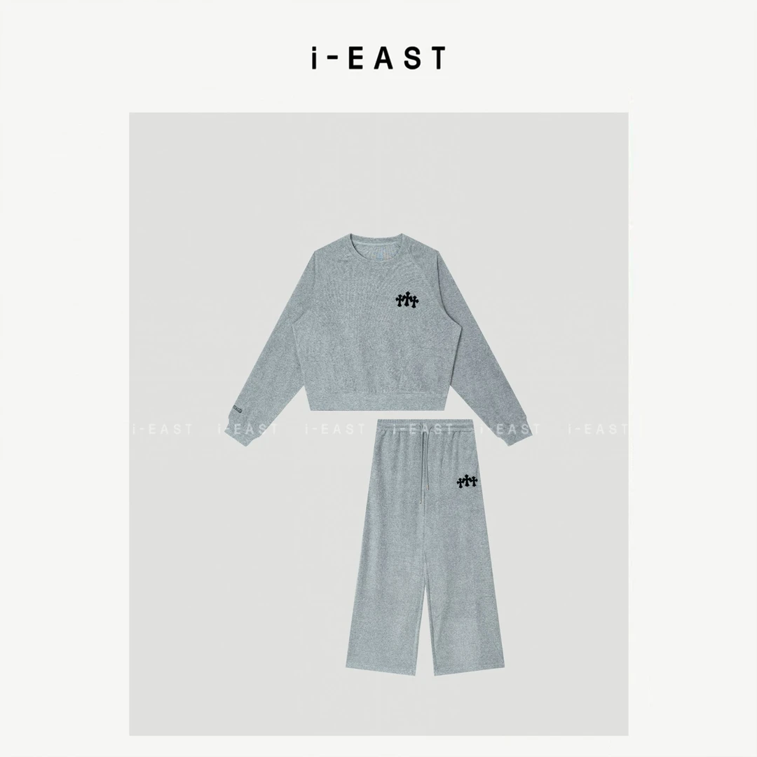 i-EAST 休斯顿日刊~慵懒极简长袖休闲运动套装-5Q TZ78729
