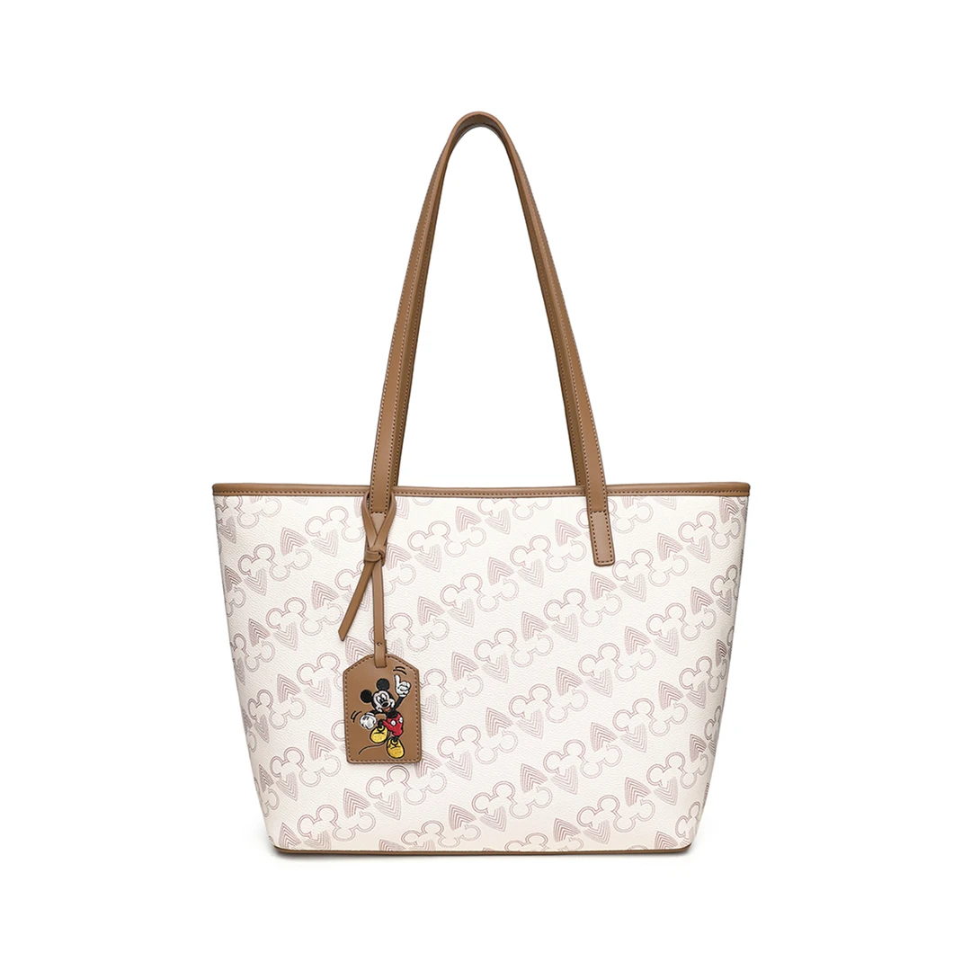 Mesuca/麦斯卡迪士尼联名2025新款托特包白色米奇单肩包通勤背包