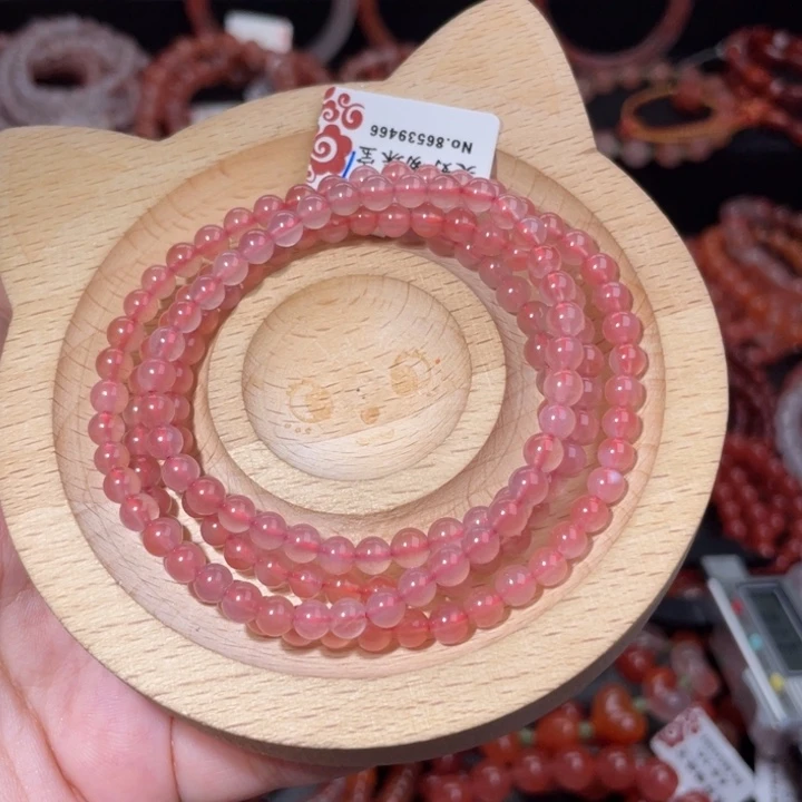 南红玛瑙未镶嵌4.5咪紫粉1213