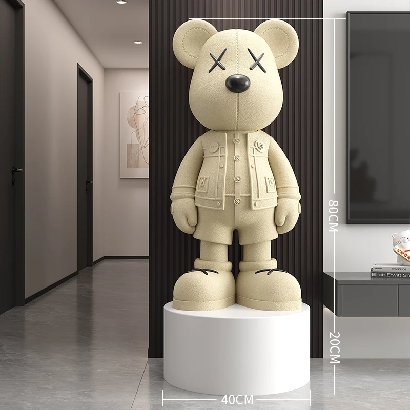 暴力熊落地大型轻奢摆件客厅电视柜家居装饰公仔开业乔迁礼品