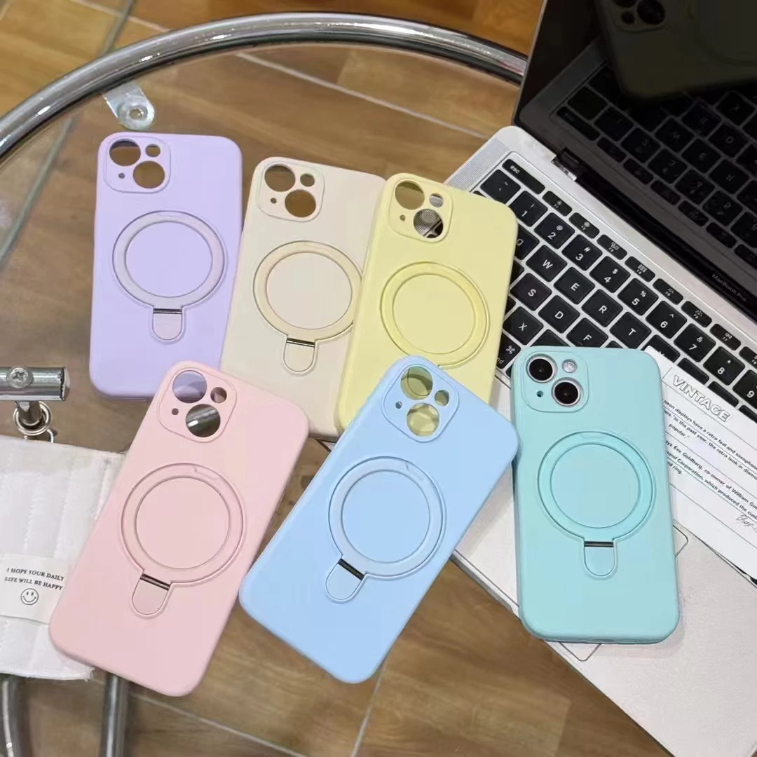 液态硅胶磁吸支架适用苹果17promax/16/15/14/13手机壳精孔防摔潮