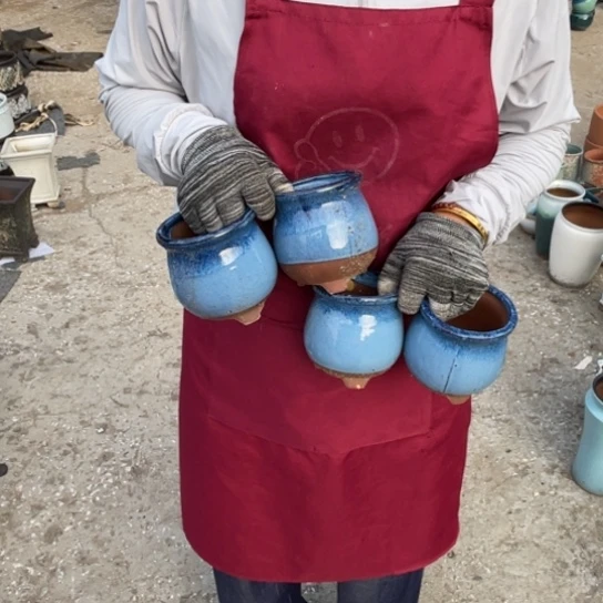 紫砂花盆口10高10c 瑕疵瑕疵